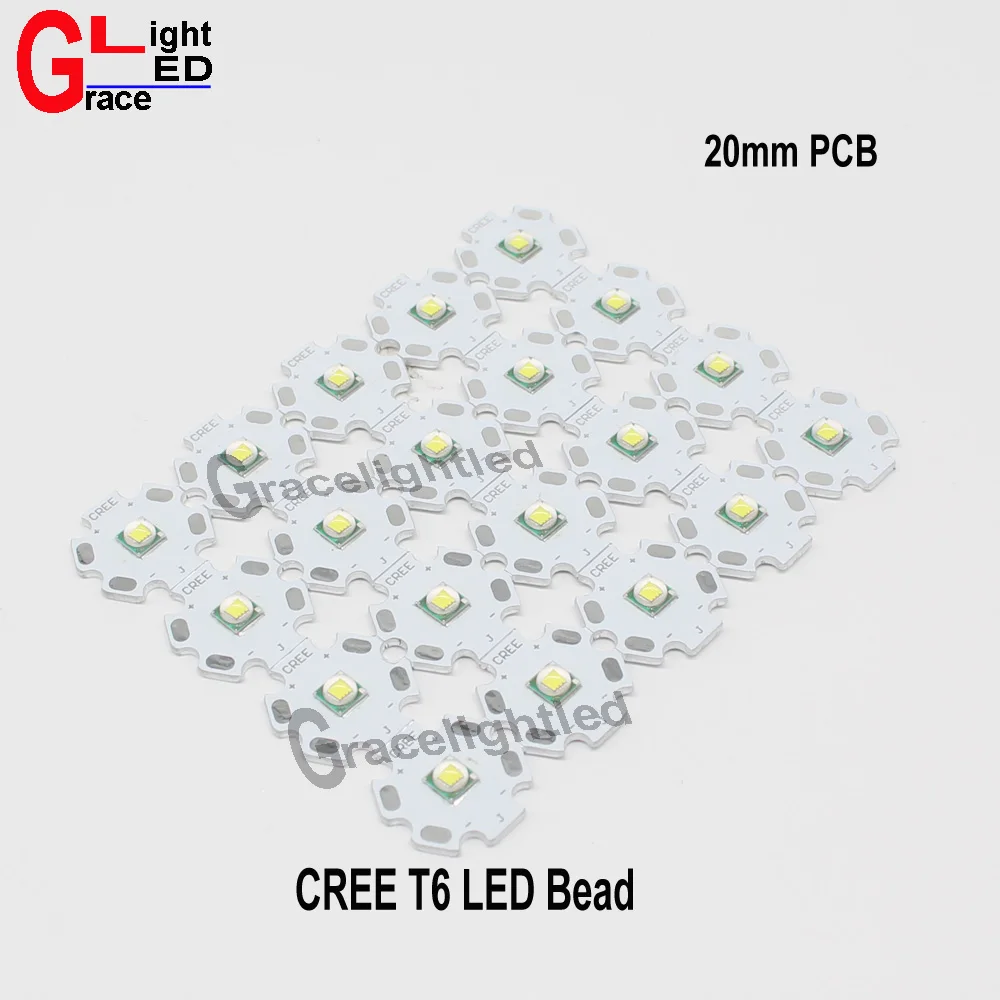 10 шт. CREE XML XM L T6 U2 LED Вт белый 6000 7000 к высокомощный светодиодный излучатель с 12 мм 14 16