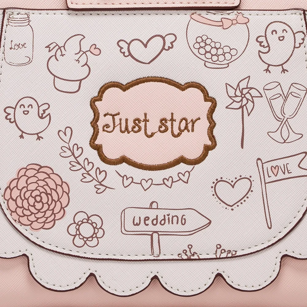 Women Patterned Ruffles Pink Leather Convertible Tote Handbag Cross Body Shoulder Purse Bag Small Satchel | Багаж и сумки