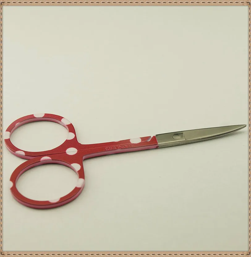 Профессиональные ножницы для ногтей с красным узором 2 шт. маникюра бровей носа