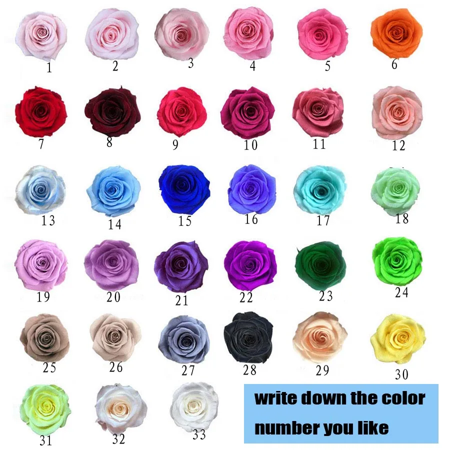 other color L size Сохраненные цветы сухие бессмертная Роза подарки коробка DIY подарок сердце коробка День Святого Валентина Рождество Свадебные украшения искусственные цветы - Цвет: other color L size