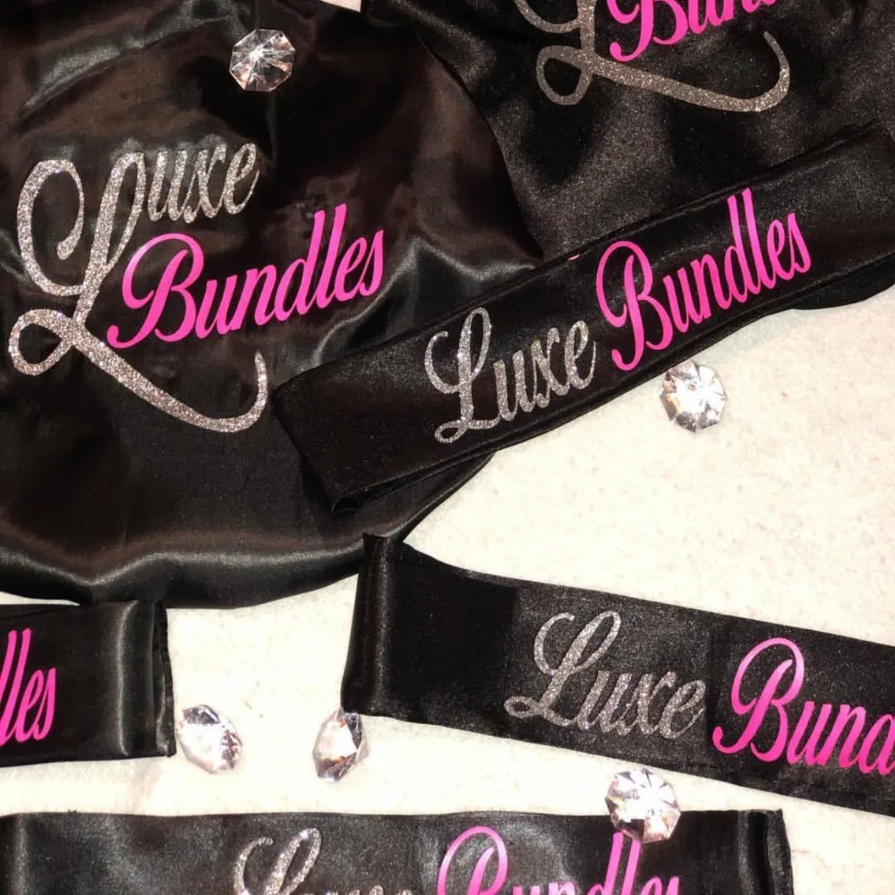 Индивидуальное качество печати 2 слоя полиэстер атлас искусственные волосы для