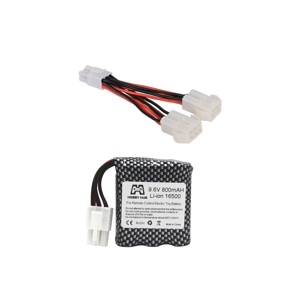 Светло-серый Hobby Hub 9,6 V 800mAh аккумулятор для 9115 S912 9116 Высокоскоростной RC автомобильный аккумулятор литий-ионный аккумулятор с 9,6 v зарядным устройством - Цвет: Светло-серый