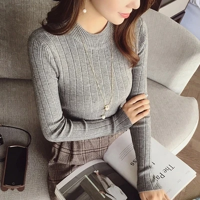Новые свитера на осень-зиму Для женщин свитер дамы с длинным рукавом Sexy Тонкий