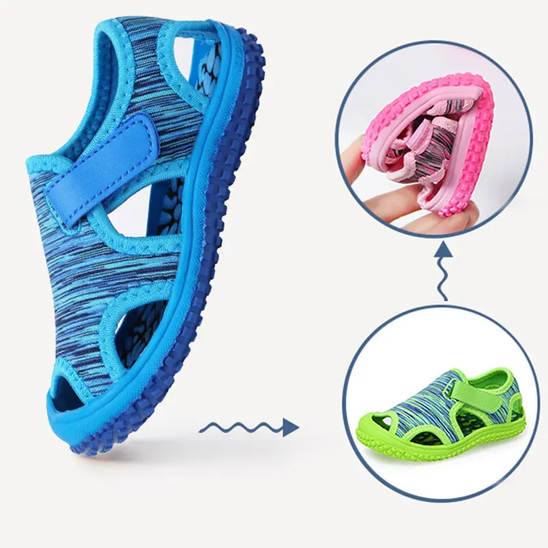 new children camouflage soft sandals summer girls toe protect baby shoes boys bottom non-slip fashion sports beach | Детская одежда и