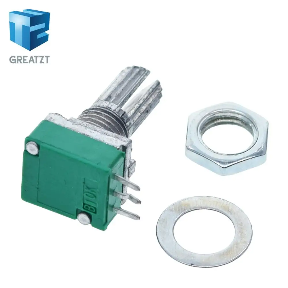 10 шт. GREATZT B5K B10K B20K B50K B100K B500K аудио усилитель герметичный потенциометр 15 мм вал 3