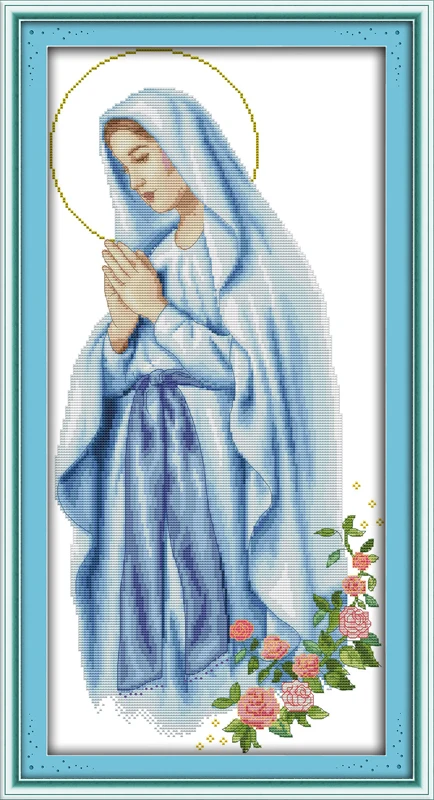 

Virgin Mary cross stitch kit people 18ct 14ct 11ct count print canvas stitches embroidery DIY handmade needlework