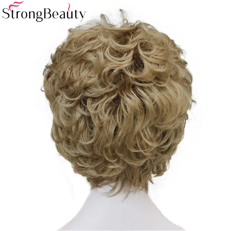 StrongBeauty искусственные синтетические волосы женские короткие вьющиеся парики для женщин много цветов на выбор - Цвет: 19