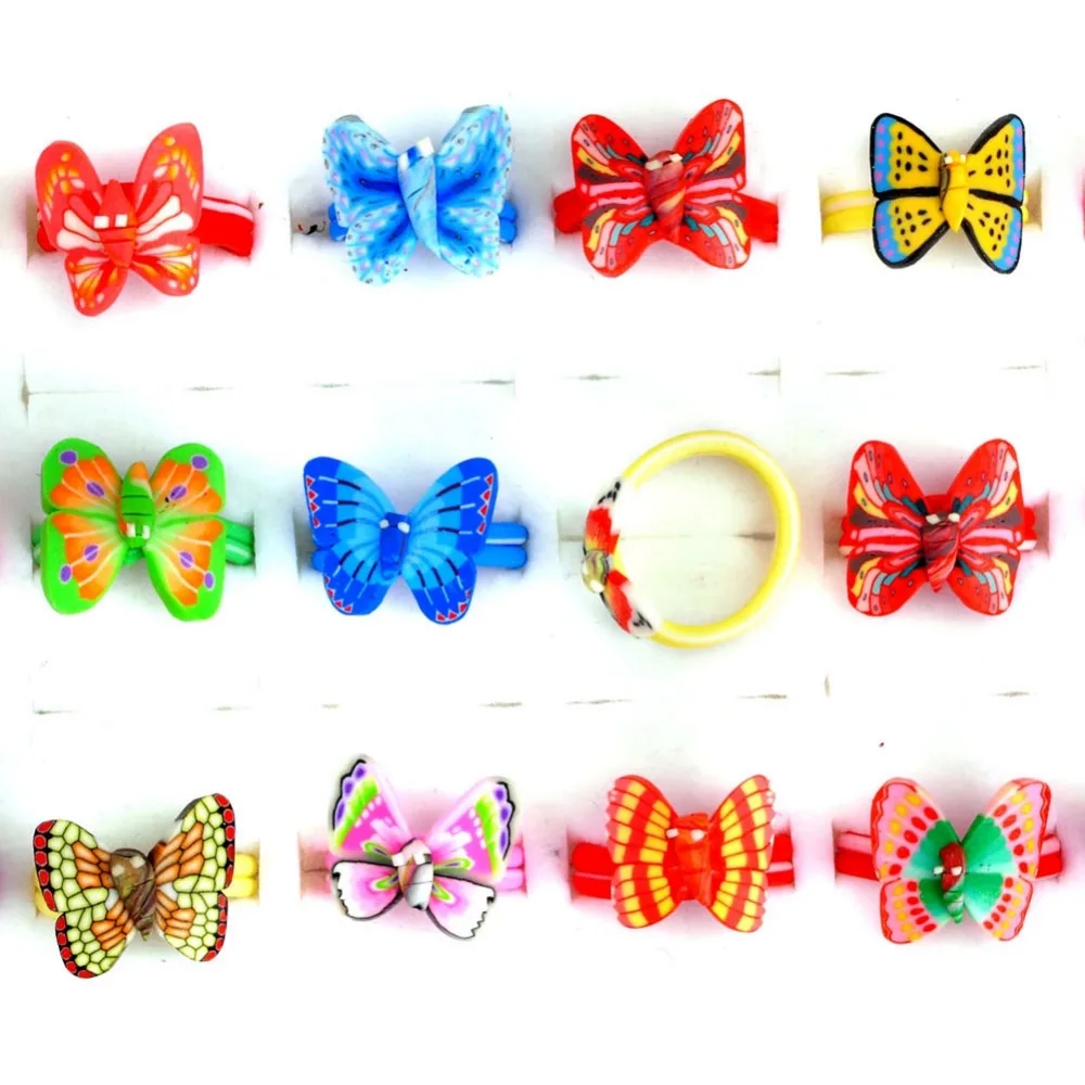 10 шт. Детские глиняные кольца в форме бабочки | Украшения и аксессуары