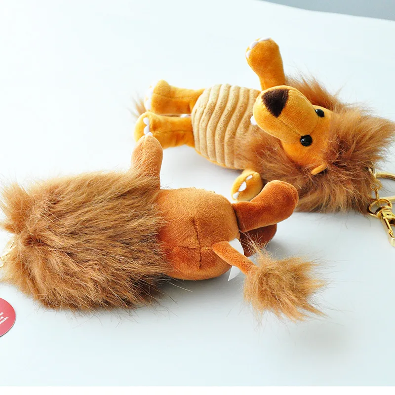 1 шт. бутик 15 см Новая сидячая осанка Лев Подвеска Плюшевая Кукла сумка подвесное