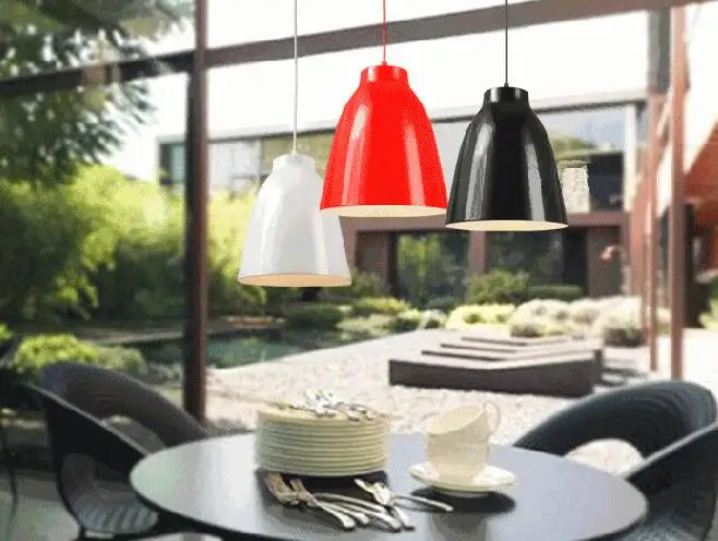 20 40 см Современный минималистичный одноголовый черный/белый подвесной