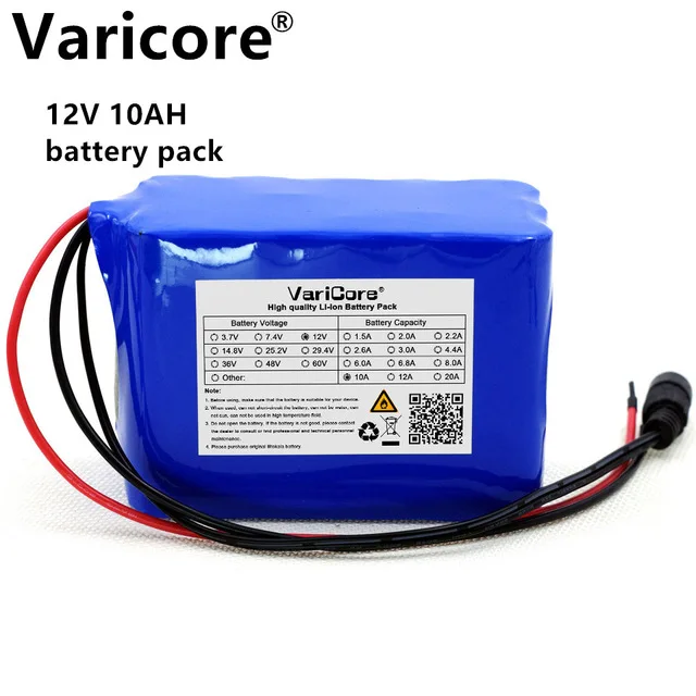 12 V 10 AH 10000 mAh 18650 6 + PCB 3S5P/1S15P защита литиевых батарей 1A chagrer (ЕС/США)|Комплекты