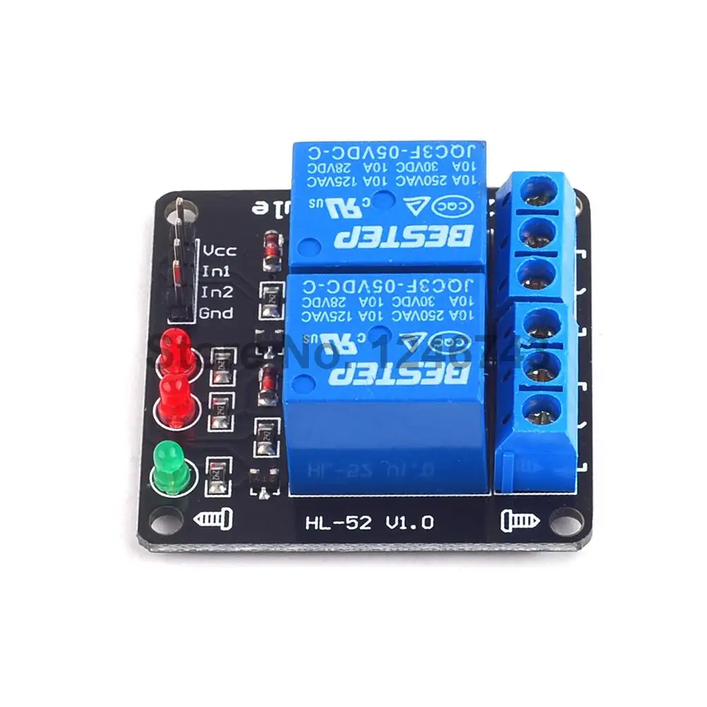 1 шт. 2 канальный релейный модуль 5 в с лампой низкоуровневый триггер PIC AVR ARM STM32|relay spdt|lamp umbrellalamp ion |