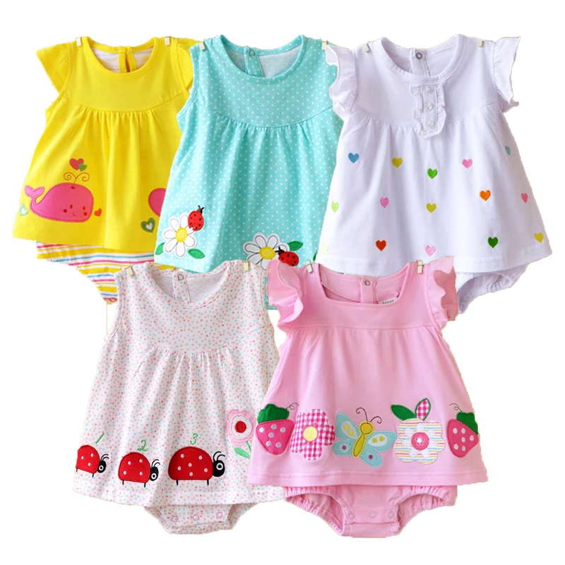 

2020 Baby Rompers Summer Baby Girls Clothing Sets Cute Newborn Baby Clothes Toddler Baby Girl Clothes Roupa Infant Jumpsuits