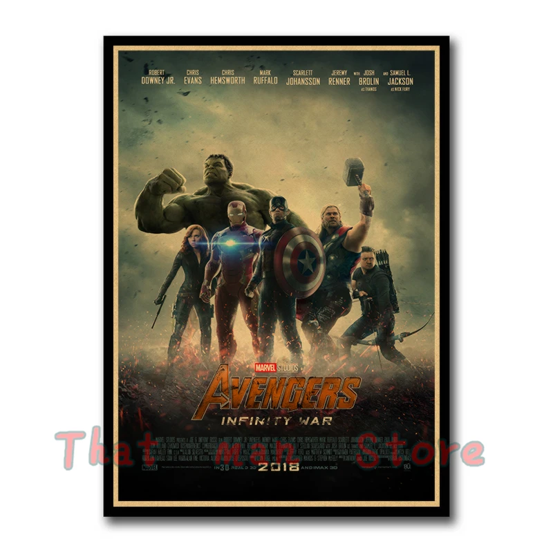 Marvel Фильм Мстители Бесконечность войны танос стражи постер стены Painitng для комнаты прозрачная художественная картина Наклейка на стену без рамки - Цвет: Непроницаемый