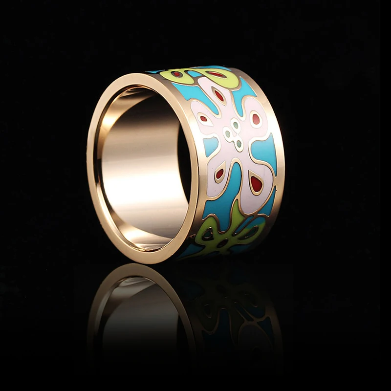 Вечерние ювелирные изделия из эмали кольцо нержавеющей стали|enamel ring|jewellery ringsring