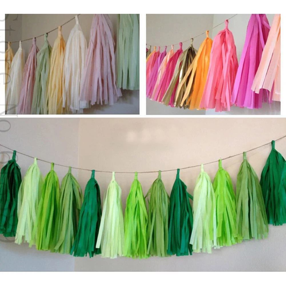 5 шт. свадебные украшения гирлянда из папиросной бумаги с кистями вечерние товары