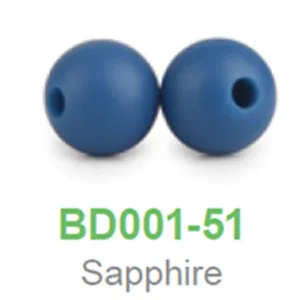 Sapphire Chenkai 100 шт 9 мм силиконовые бусины для зубов DIY детская погремушка-прорезатель для зубов подвеска пустышка сенсорные ювелирные изделия игрушка для изготовления бусин - Цвет: Sapphire