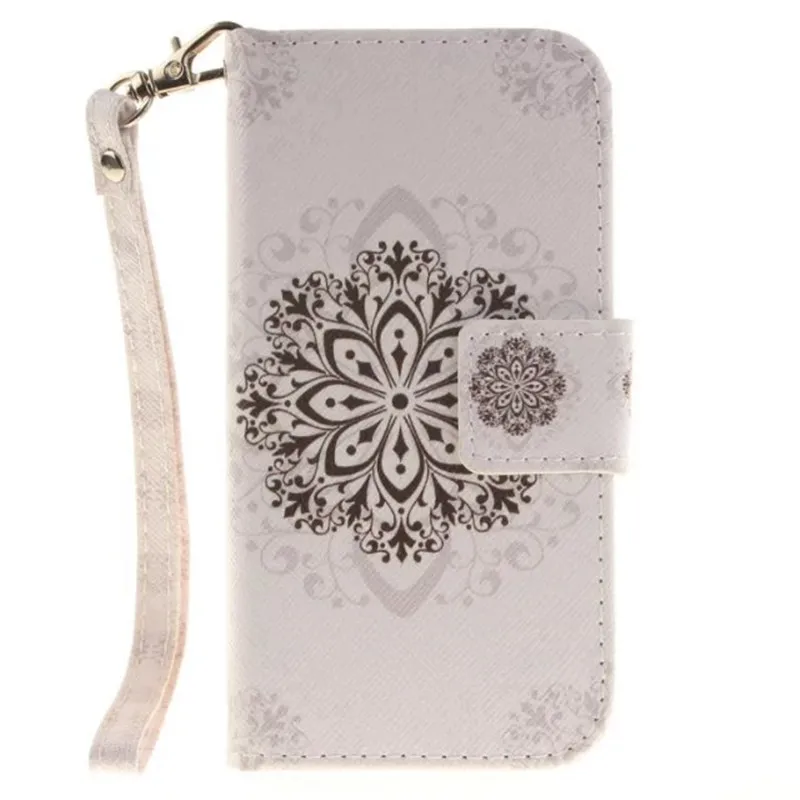 color 8 Окрашенный кошелек Флип кожаный чехол для iPhone 5 5S SE Панда Сова Мандала Цветочный дизайн сумки для телефона слоты для карт с ремешком - Цвет: color 8