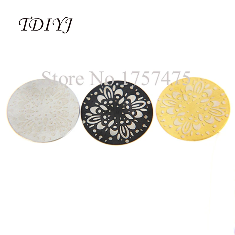 

TDIYJ Hot Sale 22mm Mixed Big Flower Stainless Steel Locket Window Plates for 30mm Floating Memory Locket 20pcs/lot