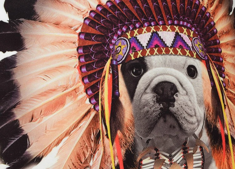 Смешная Новинка индийский бульдог искусственная Подушка Чехол милый животный