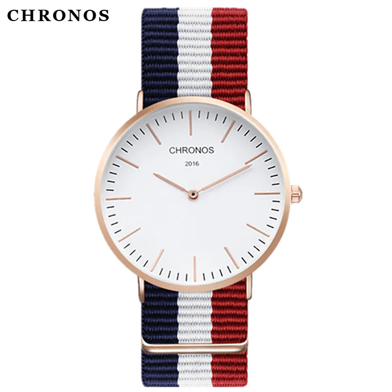 Мужские и женские часы торговой марки CHRONOS кварцевые из розового золота с