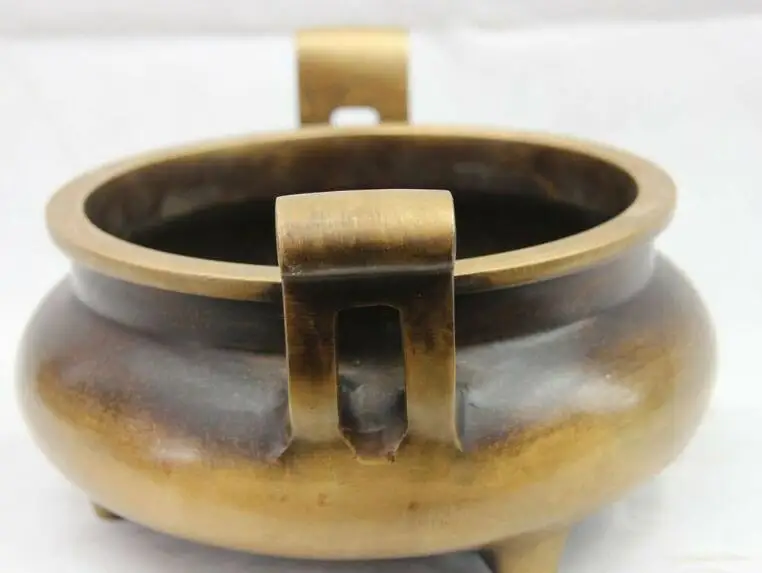 8-дюймовая китайская медная двухконтурная курильница из чистой бронзы 3 фута | Дом