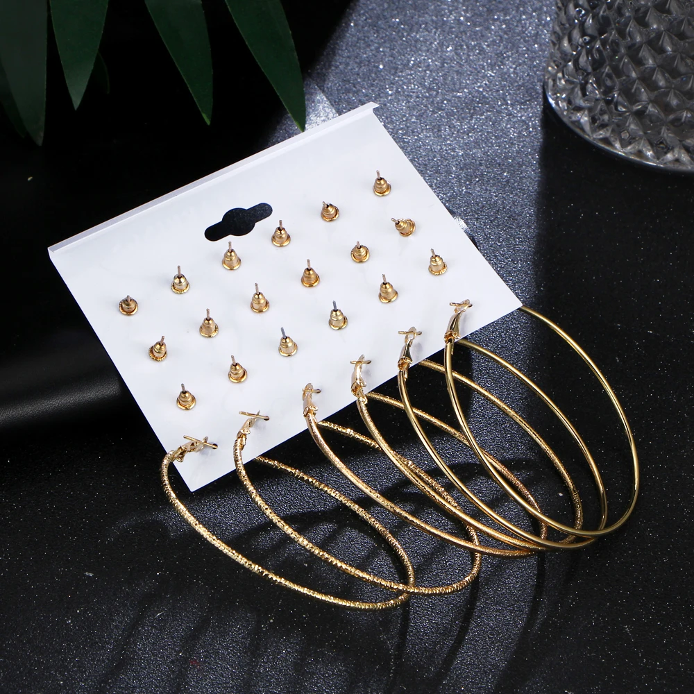 17KM Bijoux Woman Earrings Big Geometric Crystal Heart Stud For Women Fashion Simulated Pearl Party Statement Jewelry | Украшения и