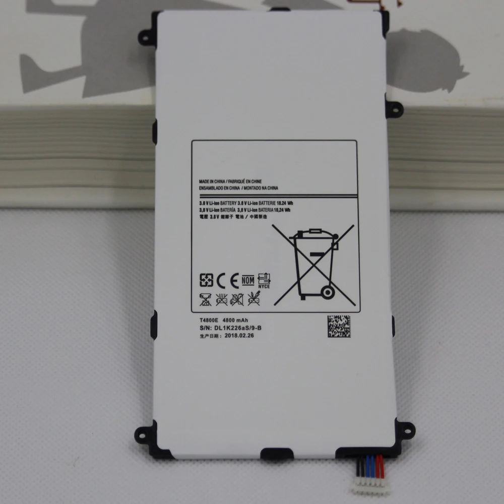 10 шт./лот сменный аккумулятор T4800E для Samsung Galaxy Tab Pro 8 4 in SM-T321 T325 T320 T321 планшета 4800 мАч