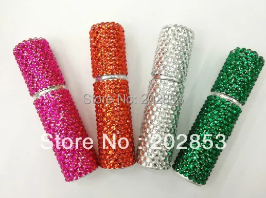 Флакон для духов с кристаллами и акриловым камнем флакон из алюминия стекла