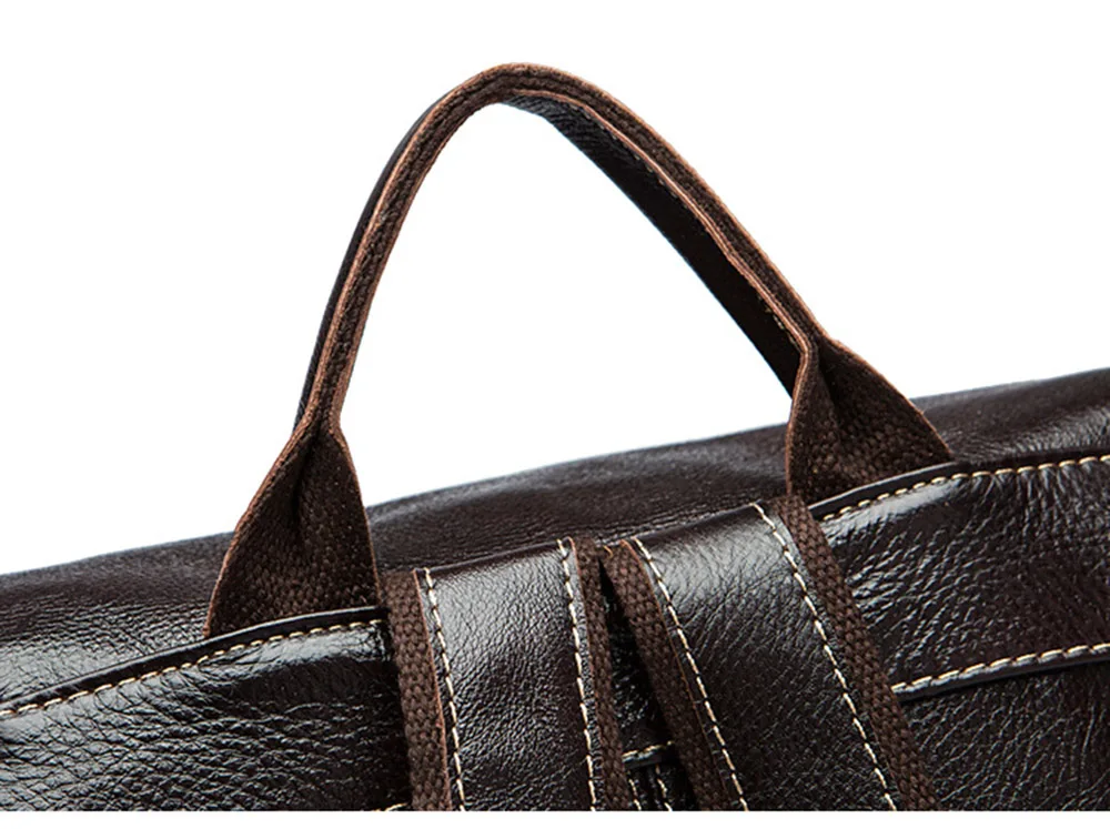Mini Backpack Men Genuine Leather Women Bagpack 13.3 Inch Laptop Back Pack for Teenager Boys Bag Large Capacity Travel Hand Bag