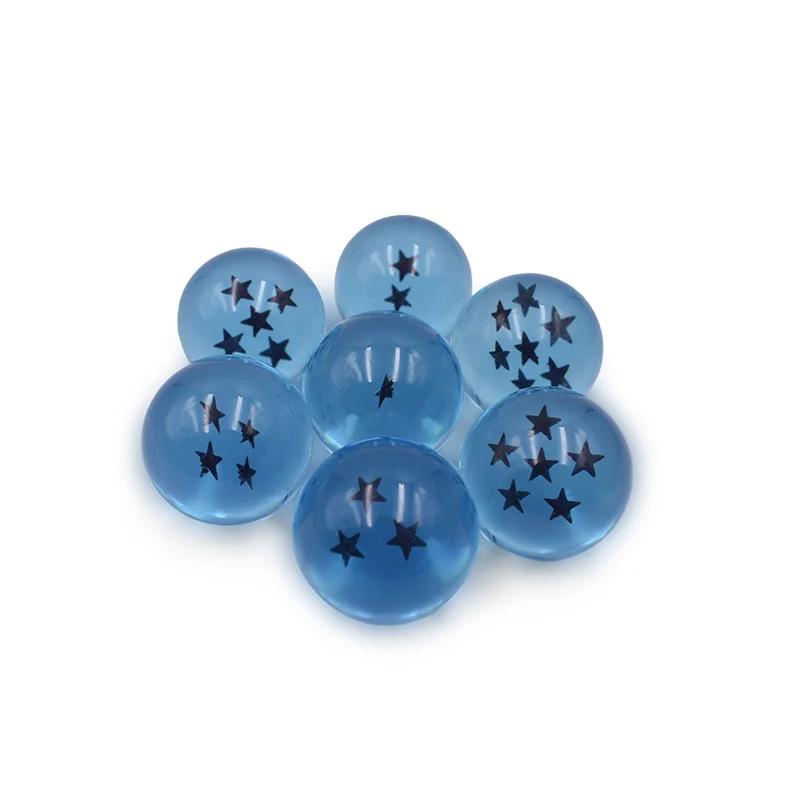 3.5 cm blue no box 4 стиля 7 шт./компл. аниме Жемчуг дракона 7 звезд хрустальные шары 2,7 см/3,5 см/4,3 см/5,7 см Драконий шар ПВХ модель игрушки для детей - Цвет: 3.5 cm blue no box
