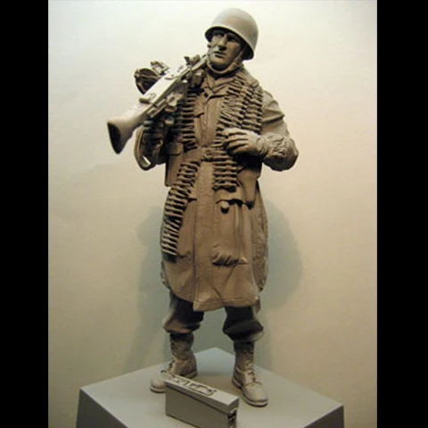 

Crazy King1/16 resin figure soldier model kit World War II soldiers package gk hand white mold military 154
