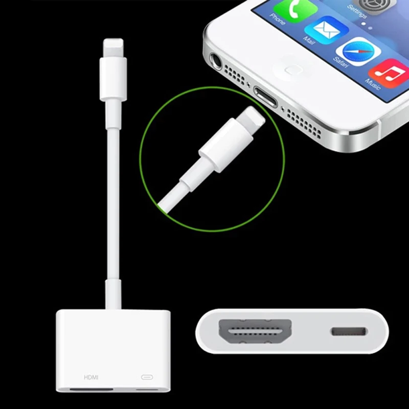 Оптовая продажа 50 шт. адаптер Lightning AV HDMI / HDTV TV цифровой Кабельный для iPhone8 6 6s 7 7plus