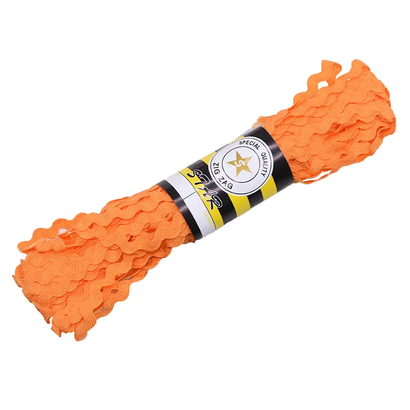 light orange 15 ярдов/лот s-образная изогнутая волнистая кружевная отделка Лента ручной работы шляпа занавеска Подушка Швейное Ремесло «сделай сам» Свадебная вечеринка украшения - Цвет: light orange
