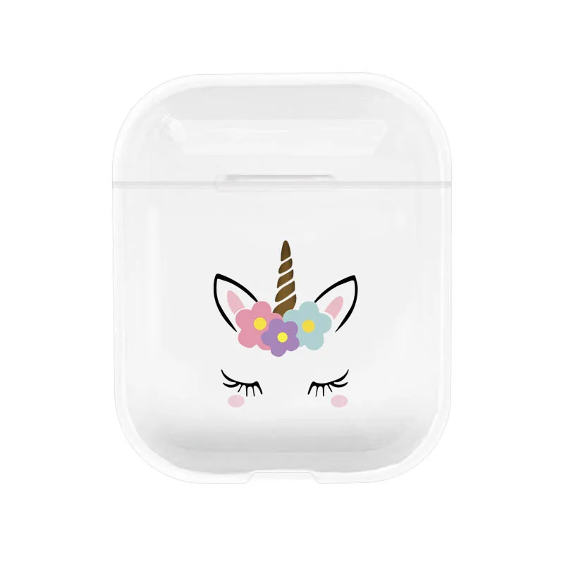 Мультяшный чехол с единорогом для Apple airpods, чехол, милый беспроводной Bluetooth чехол для наушников Airpods, защитный чехол для наушников