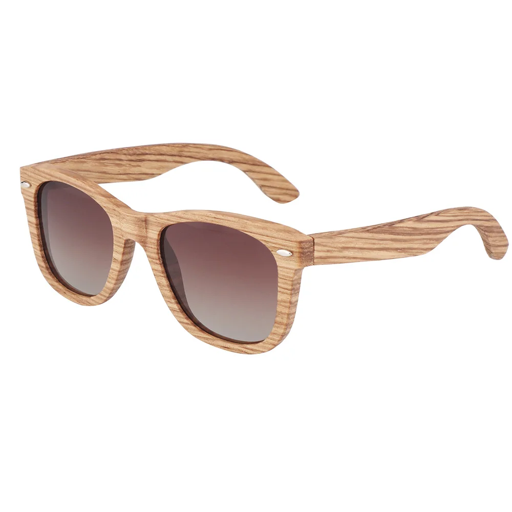 brown lens with case BerWer солнечные очки из дерева зебрано для мужчин и женщин ретро солнцезащитные очки поляризованные линзы UV400 Солнцезащитные очки в подарок пробковый чехол - Цвет линз: brown lens with case