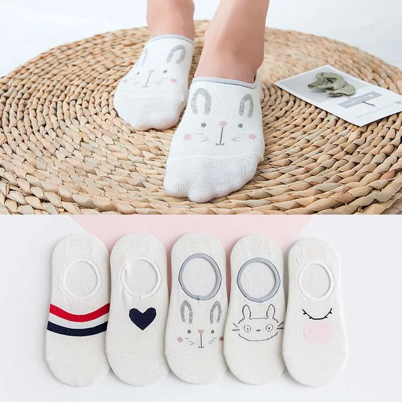 2 пар/лот носки для женщин весна лето новые милые башмачки белые полосатые