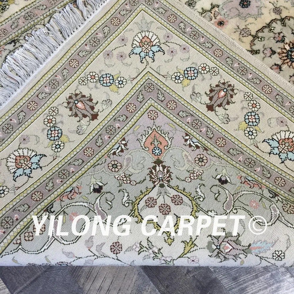 Yilong 4 'x 6' ручной вязки турецкий стиль Роскошный домашний шерстяной Шелковый