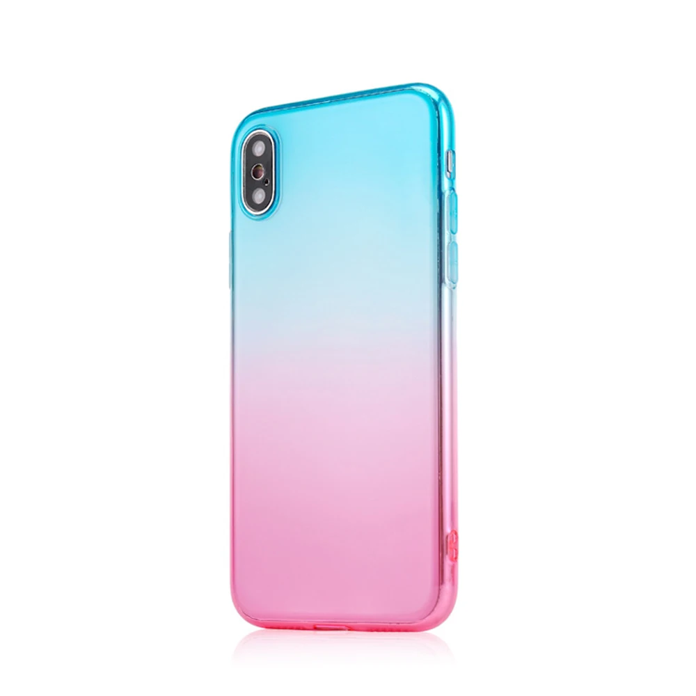 CASEIER Gradient Color Case For Oneplus 6 Soft Cases Ultra Thin Cover 5 5T Luxury Transparent Phone Funda Coque Capa |