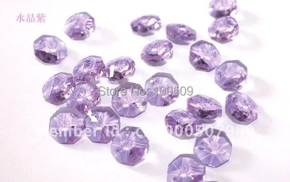 Бесплатная доставка Аметист граненый восьмиугольник Подвески 14x14 мм два