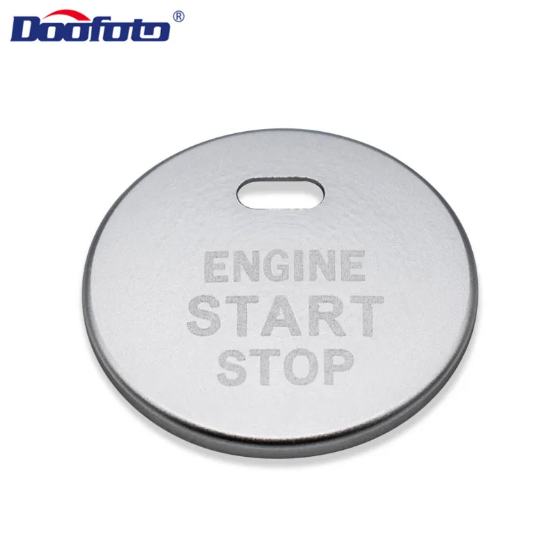 Button Cover Silver Doofoto украшение интерьера автомобиля Стайлинг пусковой кнопки двигателя крышки Авто кольца чехол для Toyota C HR C-HR Prius Corolla Camry Rav4 - Цвет: Button Cover Silver