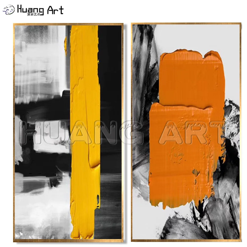 New Arrival Abstract Art Handmade Knife Scrawl Oil Painting on Canvas for Living Room Decor Hand-paint Modern Thick | Дом и сад