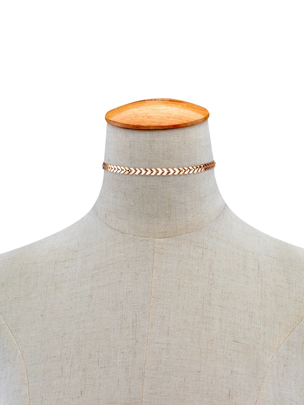 Ожерелье-цепочка женское из металлического сплава с листьями