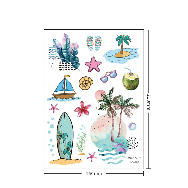 Украшения для гавайской мексиканской вечеринки временная татуировка наклейка