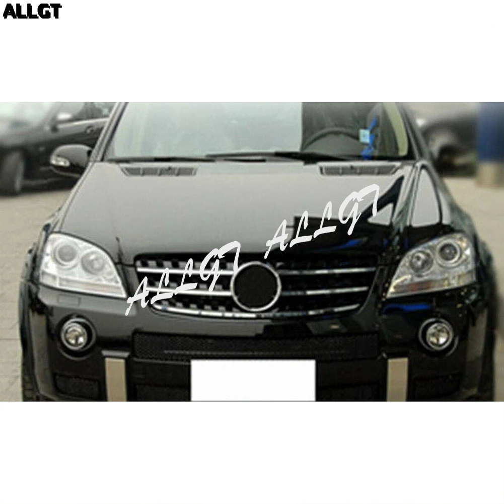 Передняя решетка бампера гриль для Mercedes-Benz W164 ML300 ML350 ML500 2006 2007 2008 ABS черный