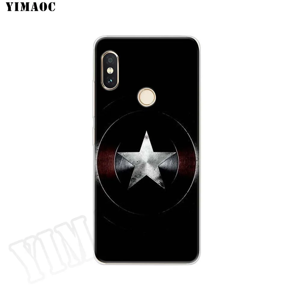 Мягкий силиконовый чехол YIMAOC Captain America для POCOPHONE F1 Xiaomi Redmi Note 6 7 Pro 6A Mi 8 Lite из ТПУ |