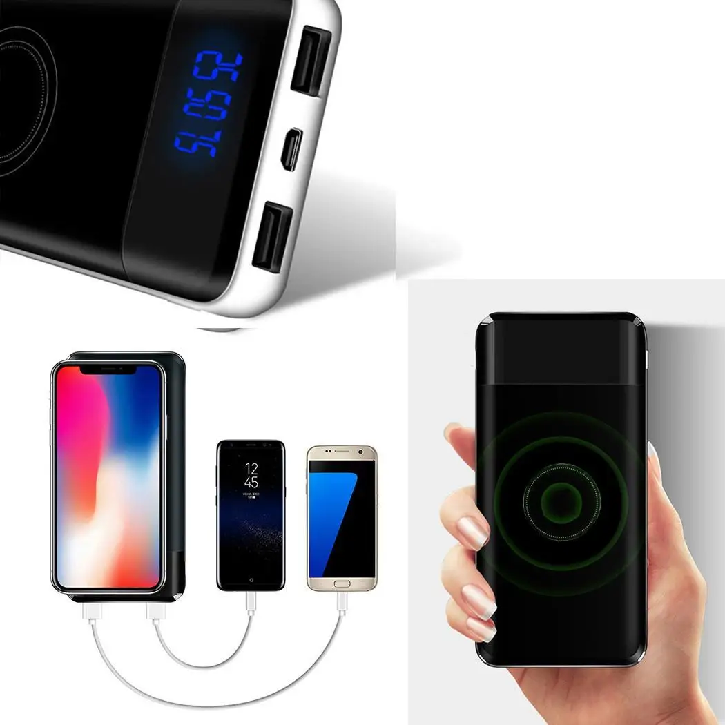 20000 мАч портативный ЖК дисплей двойной USB внешний аккумулятор для Huawei iPhone Samsung Xiaomi