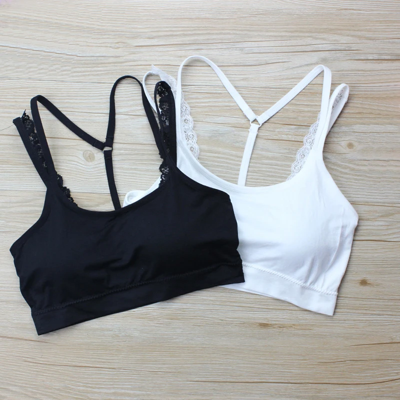 Women Tank Backless Sports Bras Running Crop Push Up Fitness Top Lace Strap Gym Tops Sport Vest Padded Yoga | Спорт и развлечения