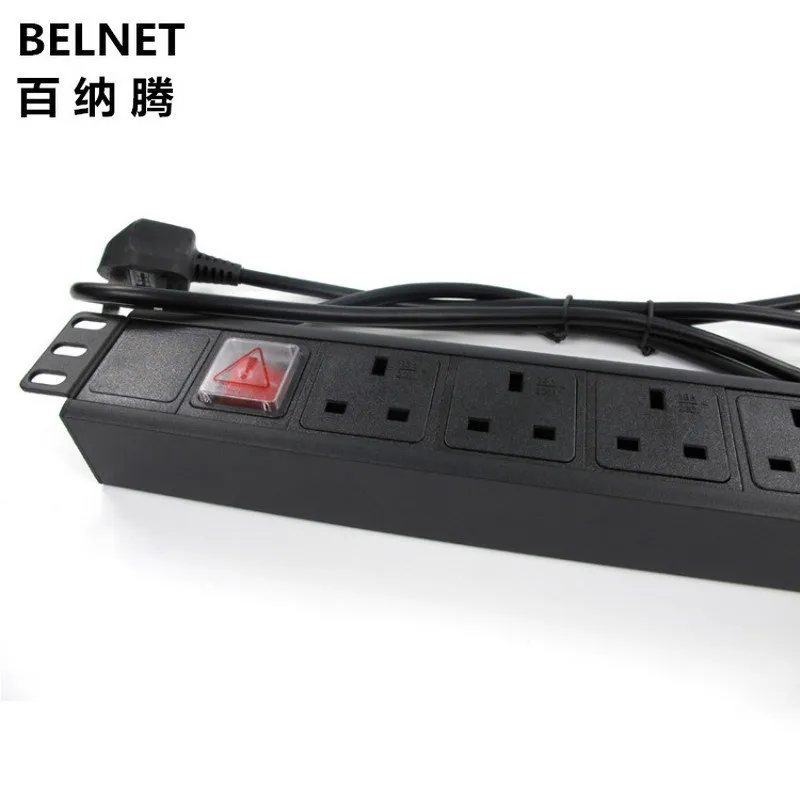 Экспорт Качество PDU 1.5u алюминиевый сплав источника питания стойки специальный разъем все бронзовые 13A 6 единиц 19-дюймовый корпус с коммутатором