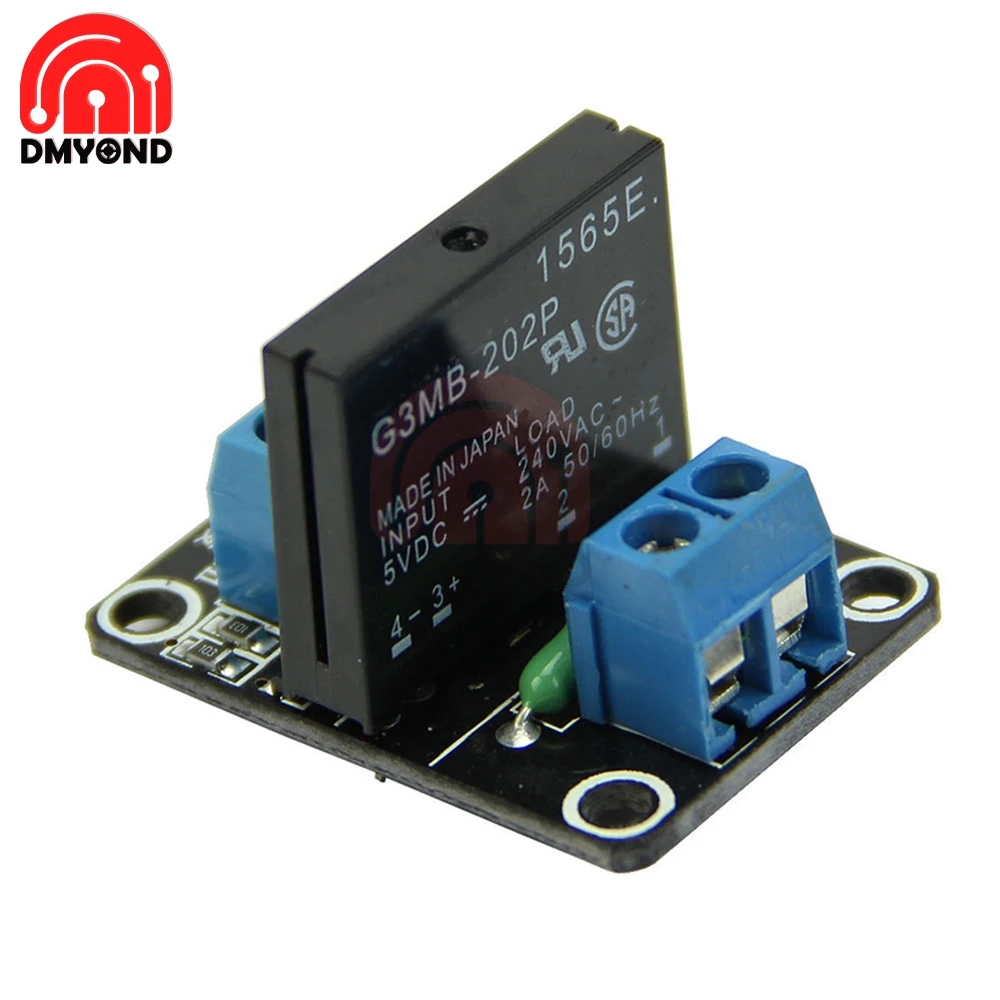 5 в 1 2 4 8 канальный SSR G3MB-202P твердотельный релейный модуль 240 В 2A выход с резистивный плавкий предохранитель Diy Kit плата для Arduino
